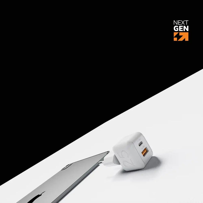 NextGen 25W Snellader - 2 poorten (USB-C PD + USB-A) - Dusk White - Xtorm NL