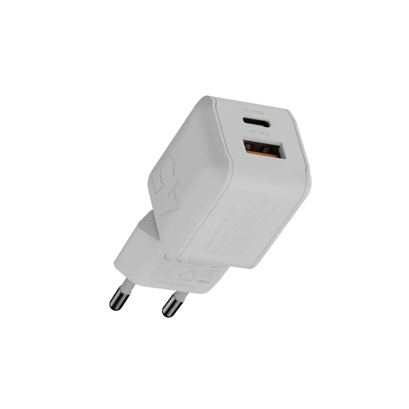 NextGen 45W Snellader - 2 poorten (USB-C PD + USB-A) - Dusk White - Xtorm NL