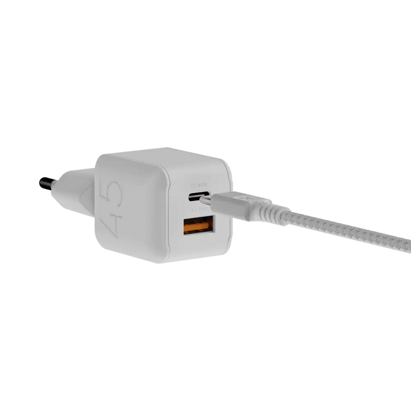 NextGen 45W Snellader - 2 poorten (USB-C PD + USB-A) - Dusk White - Xtorm NL