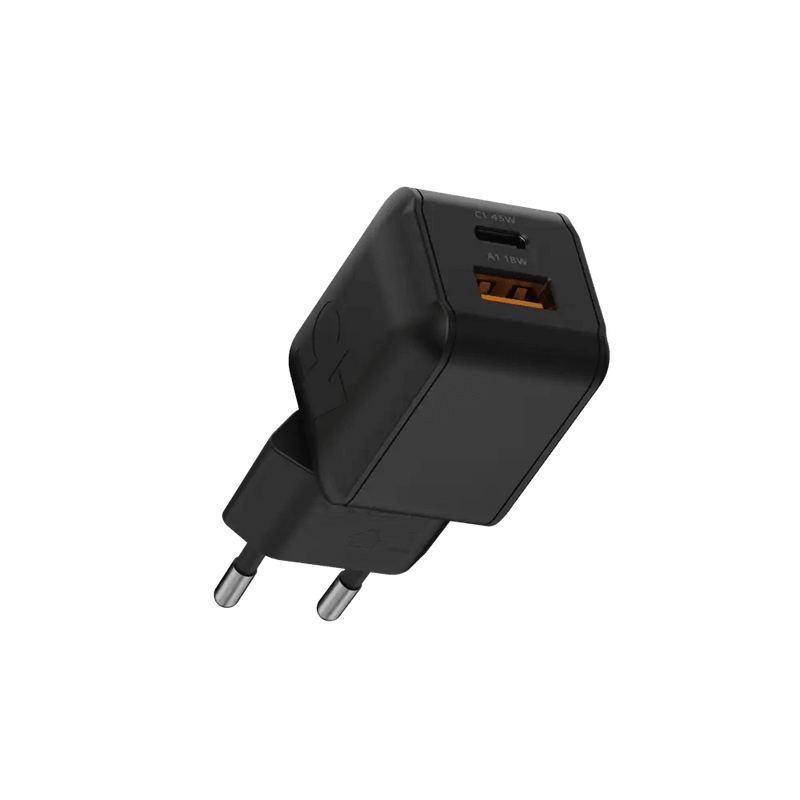 NextGen 45W Snellader - 2 poorten (USB-C PD + USB-A) - Midnight Black - Xtorm NL