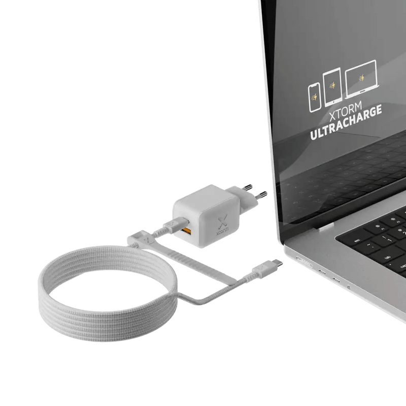 NextGen 70W Laptop Snellader - 2 poorten (USB-C PD + USB-A) - Dusk White - Xtorm NL