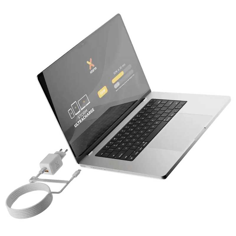 NextGen 70W Laptop Snellader - 2 poorten (USB-C PD + USB-A) - Dusk White - Xtorm NL