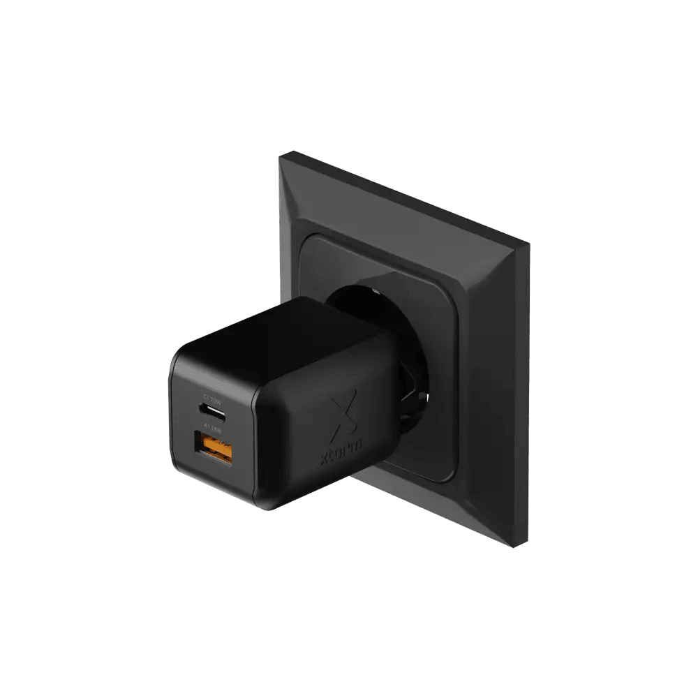NextGen 70W Laptop Snellader - 2 poorten (USB-C PD + USB-A) - Midnight Black - Xtorm NL