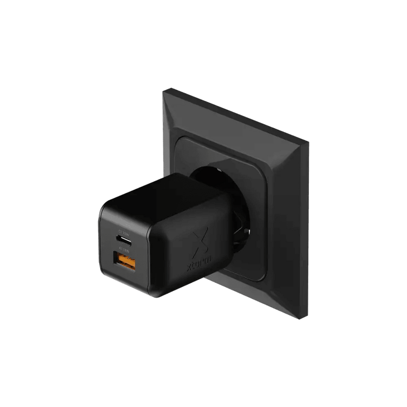 NextGen 70W Laptop Snellader - 2 poorten (USB-C PD + USB-A) - Midnight Black - Xtorm NL