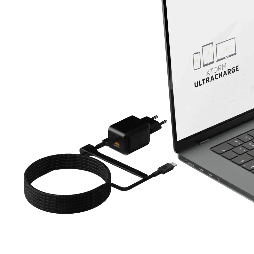NextGen 70W Laptop Snellader - 2 poorten (USB-C PD + USB-A) - Midnight Black - Xtorm NL
