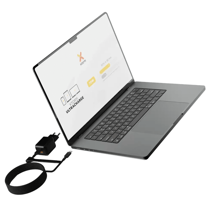 NextGen 70W Laptop Snellader - 2 poorten (USB-C PD + USB-A) - Midnight Black - Xtorm NL