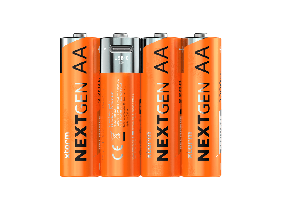 Oplaadbare AA Batterijen met USB - C - 4 pack - Xtorm NL
