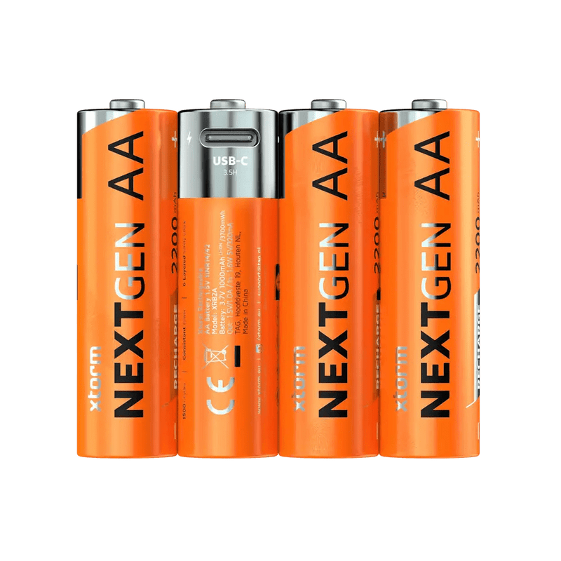 Oplaadbare AA Batterijen met USB - C - 4 pack - Xtorm NL