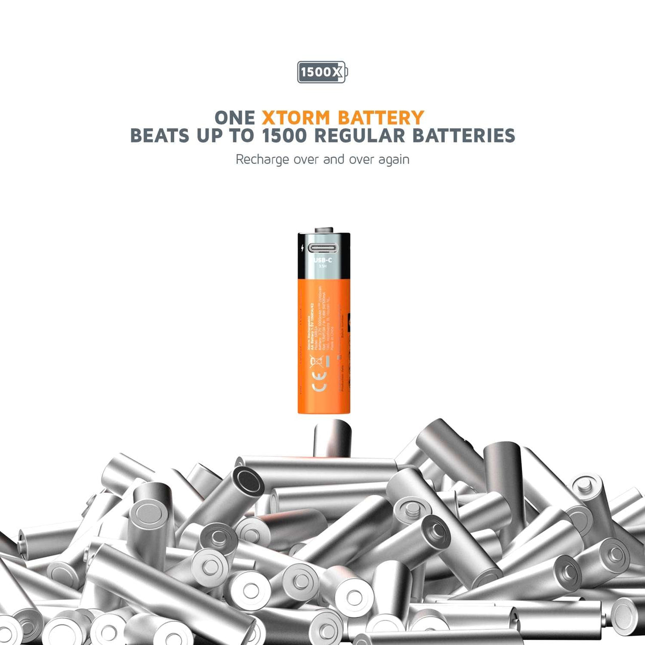 Oplaadbare AA Batterijen met USB - C - 4 pack - Xtorm NL