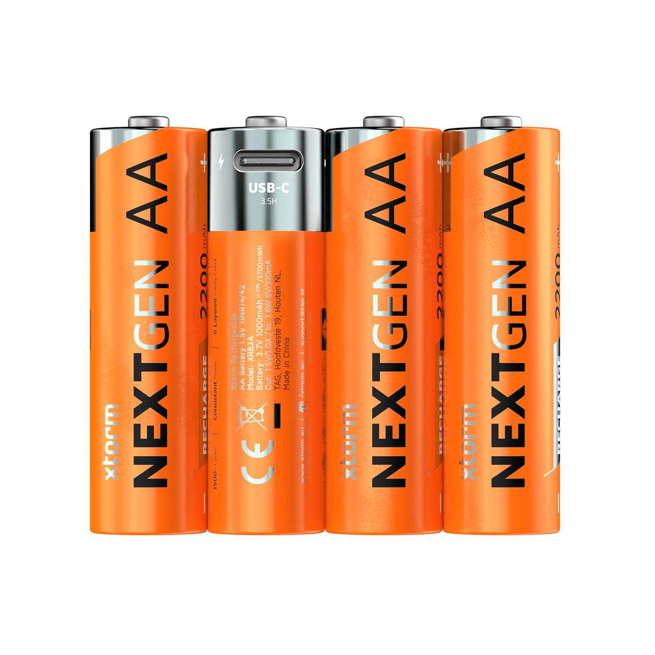 Oplaadbare AA Batterijen met USB - C - 4 pack - Xtorm NL