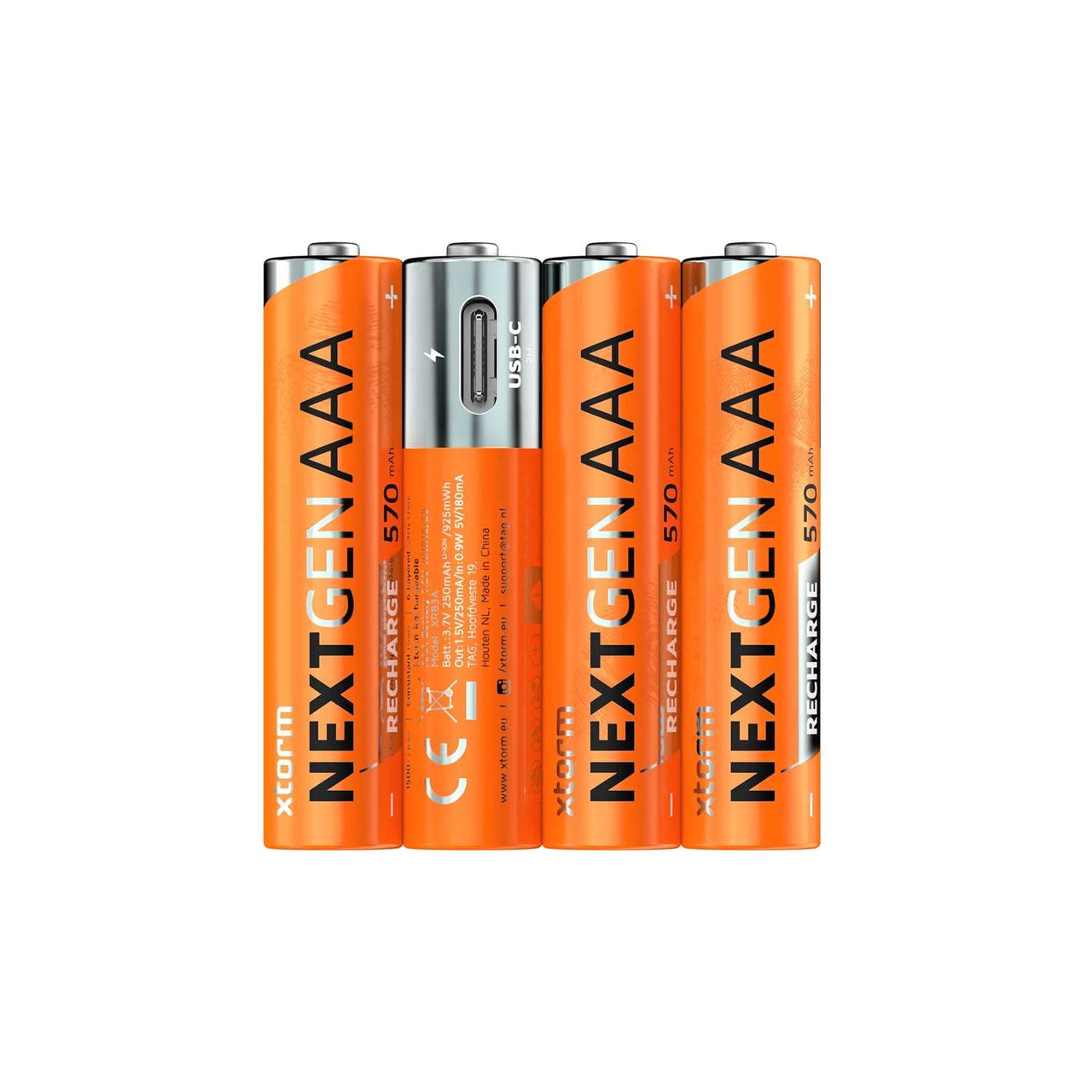 Oplaadbare AAA Batterijen met USB - C - 4 pack - Xtorm NL