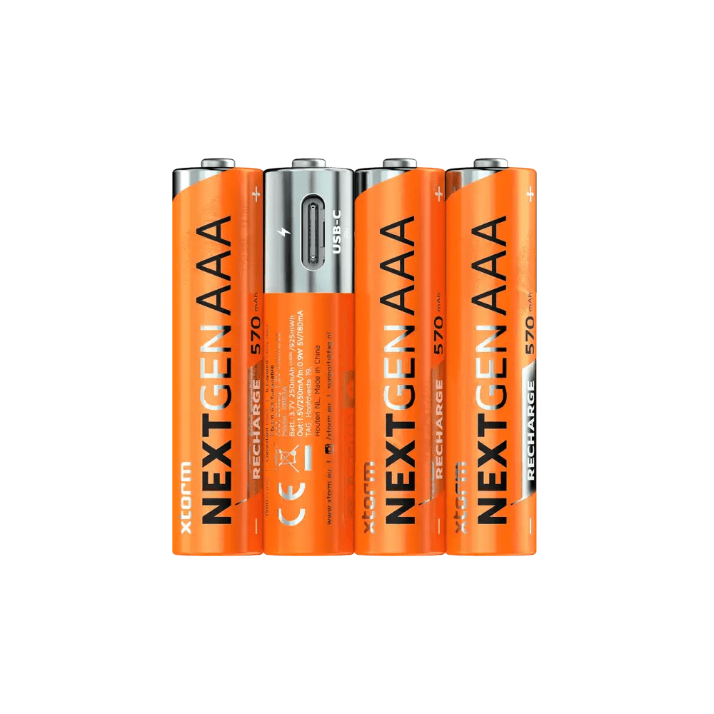 Oplaadbare AAA Batterijen met USB-C - 4 pack - Xtorm NL