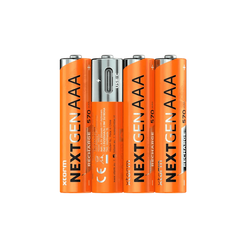 Oplaadbare AAA Batterijen met USB-C - 4 pack - Xtorm NL