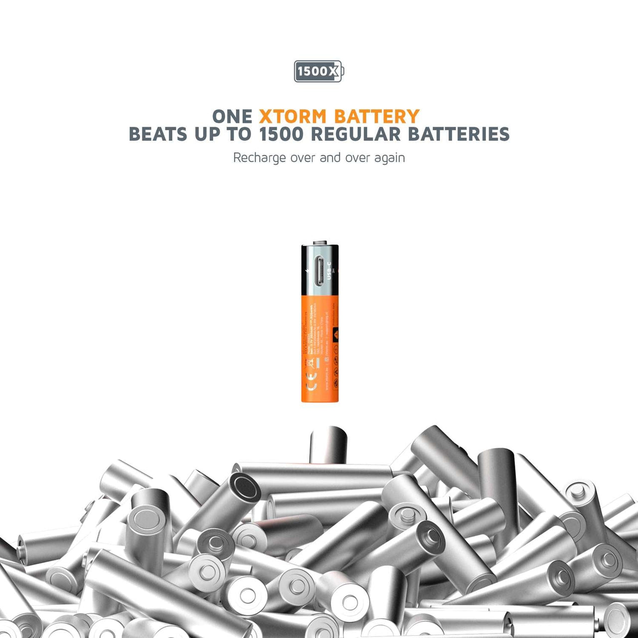 Oplaadbare AAA Batterijen met USB - C - 4 pack - Xtorm NL