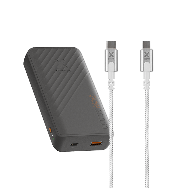 Snellaad Bundel: Supercharge Powerbank 20.000 mAh + 100W Kabel 1 meter - Xtorm NL