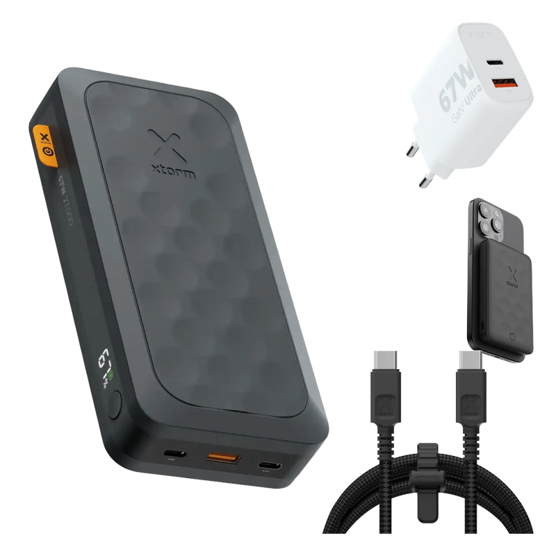 FS5 Thuis & Onderweg Bundel 27.000 mAh met snellader, kabel en magnetische powerbank