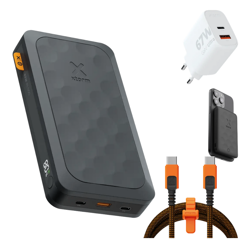 FS5 Thuis & Onderweg Bundel 45.000 mAh met 67W snellader, Xtreme kabel en magnetische powerbank