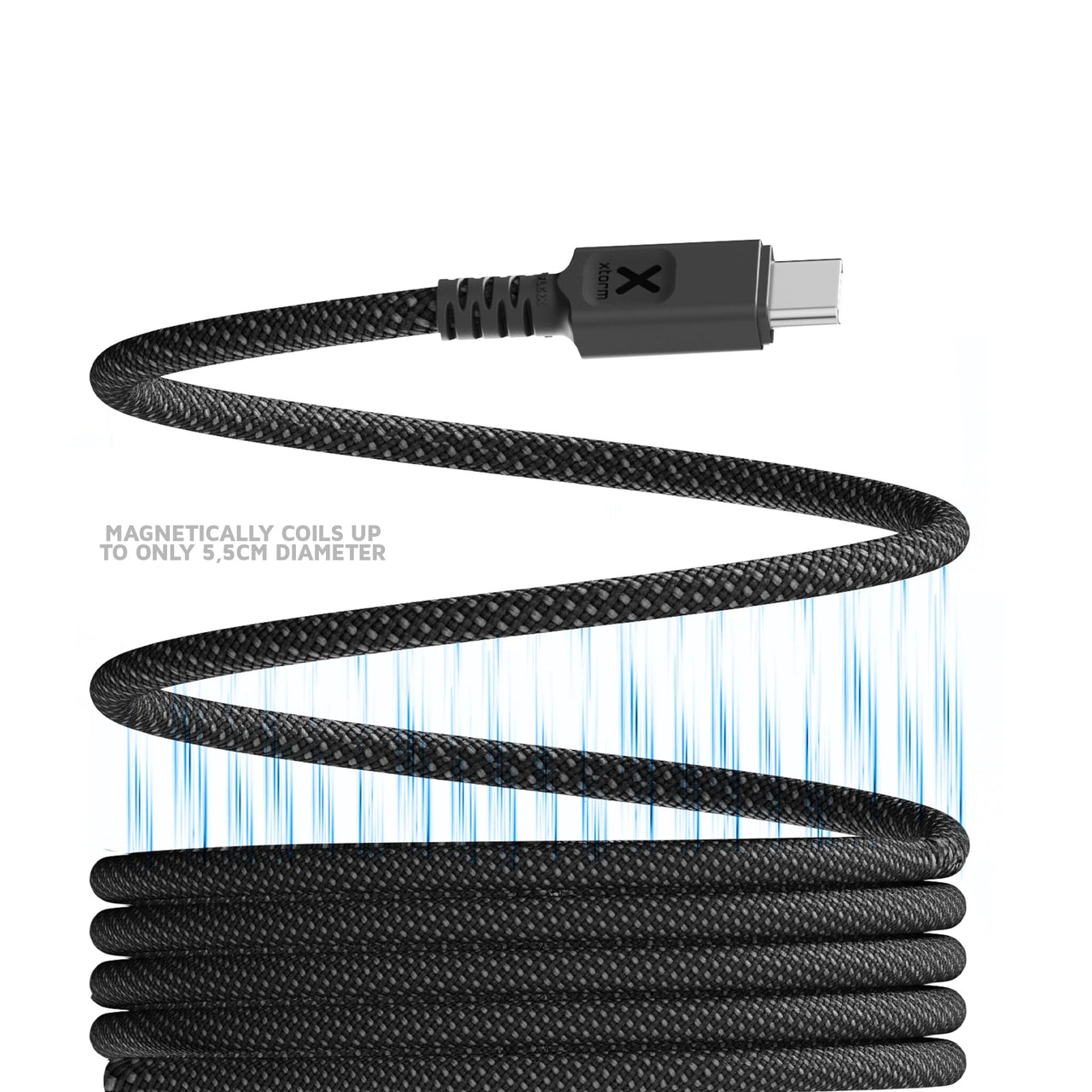 TravelPro Magnetische USB - C PD Kabel 100W (1m) Black - Xtorm NL