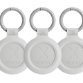 TravelTag for Android & iPhone - Water-resistant - 3-Pack - Ash White