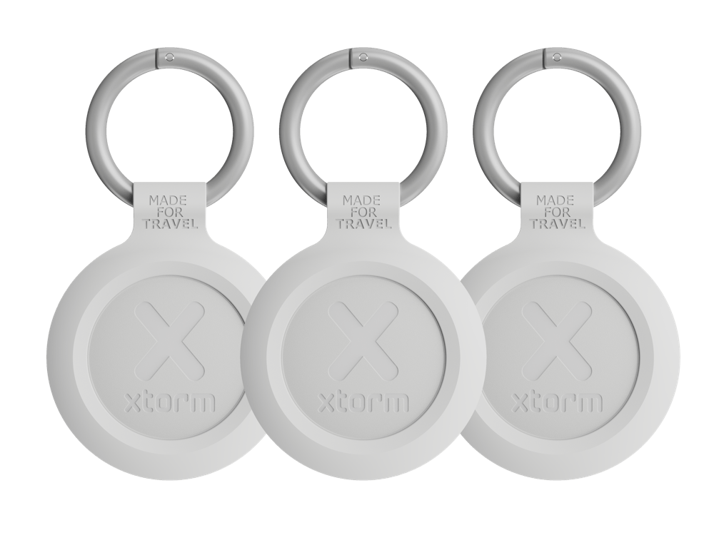 TravelTag for Android & iPhone - Water - resistant - 3 - Pack - Ash White - Xtorm NL