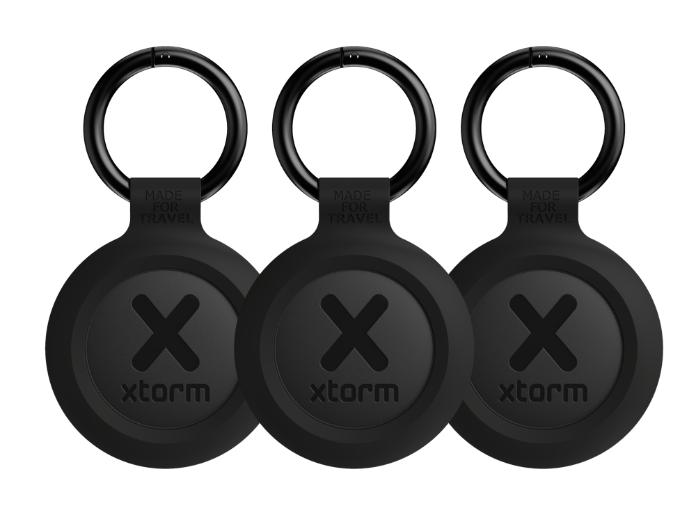 TravelTag for Android & iPhone - Water - resistant - 3 - Pack - Charcoal Black - Xtorm NL