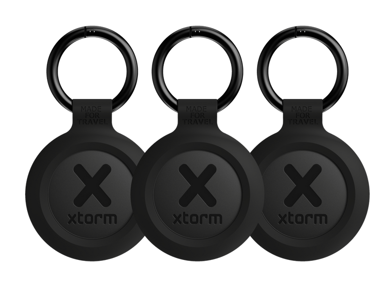 TravelTag for Android & iPhone - Water - resistant - 3 - Pack - Charcoal Black - Xtorm NL