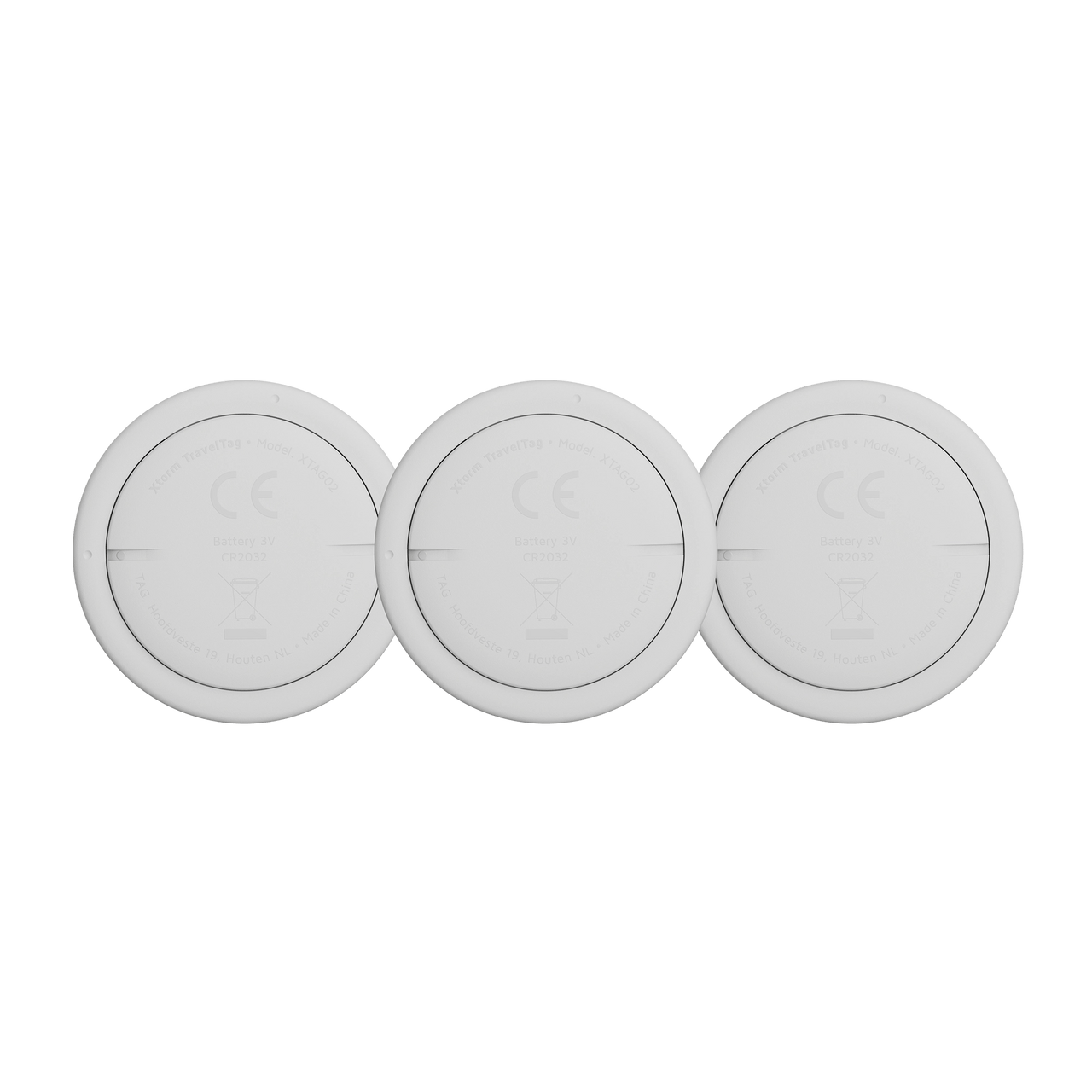Water - resistant TravelTag - 3 Pack - Ash White - Xtorm NL