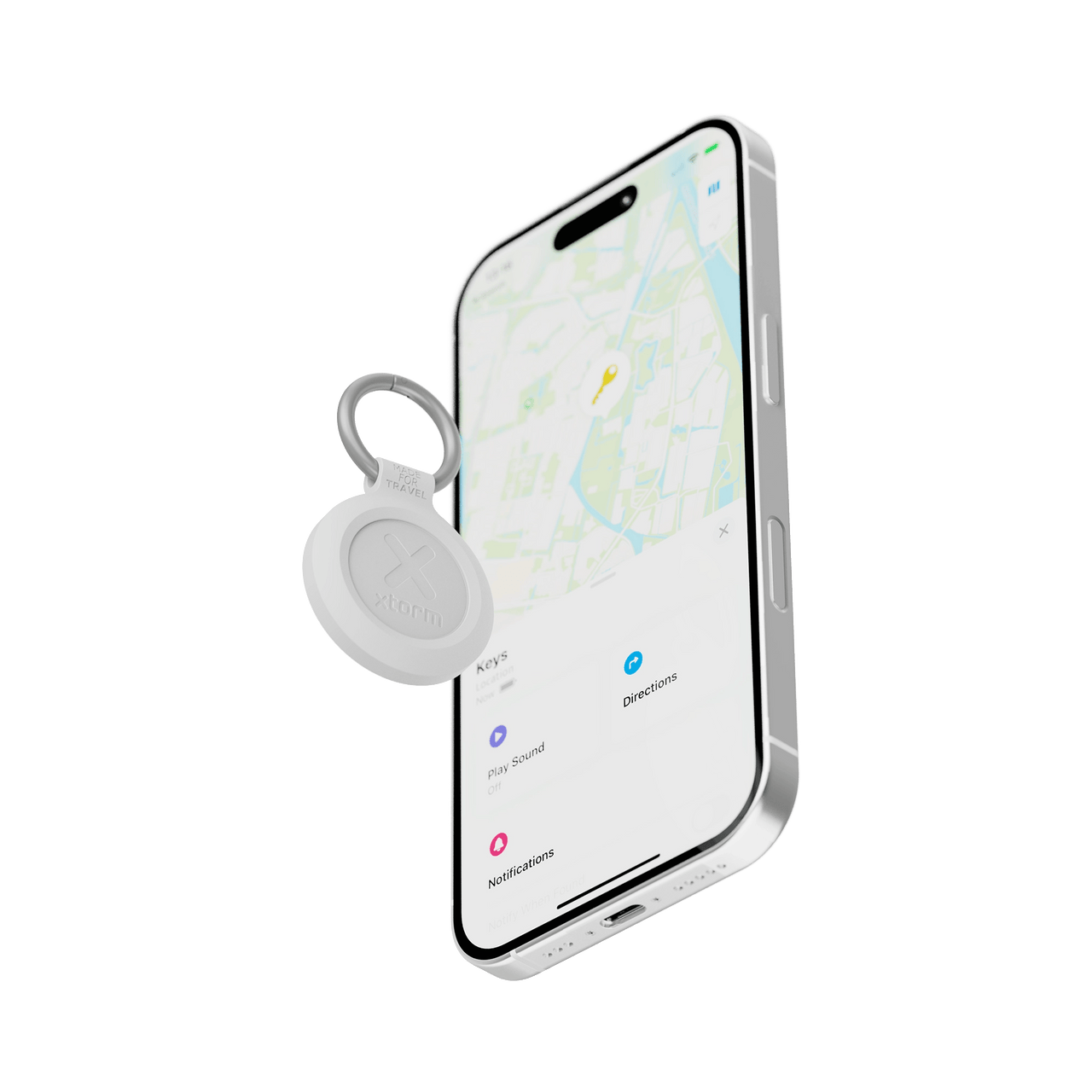 Water - resistant TravelTag - 3 Pack - Ash White - Xtorm NL