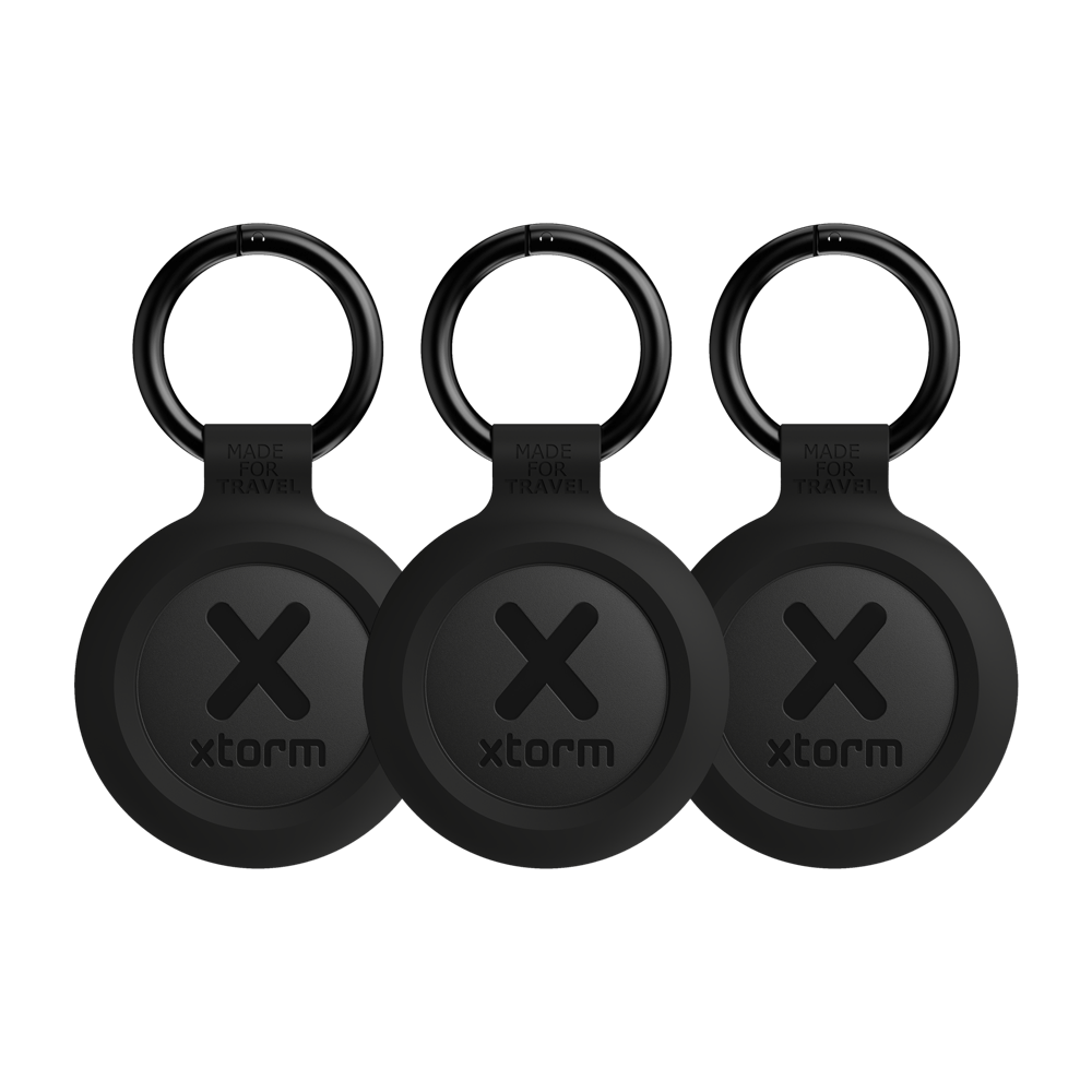 Water - resistant TravelTag - 3 Pack - Charcoal Black - Xtorm NL