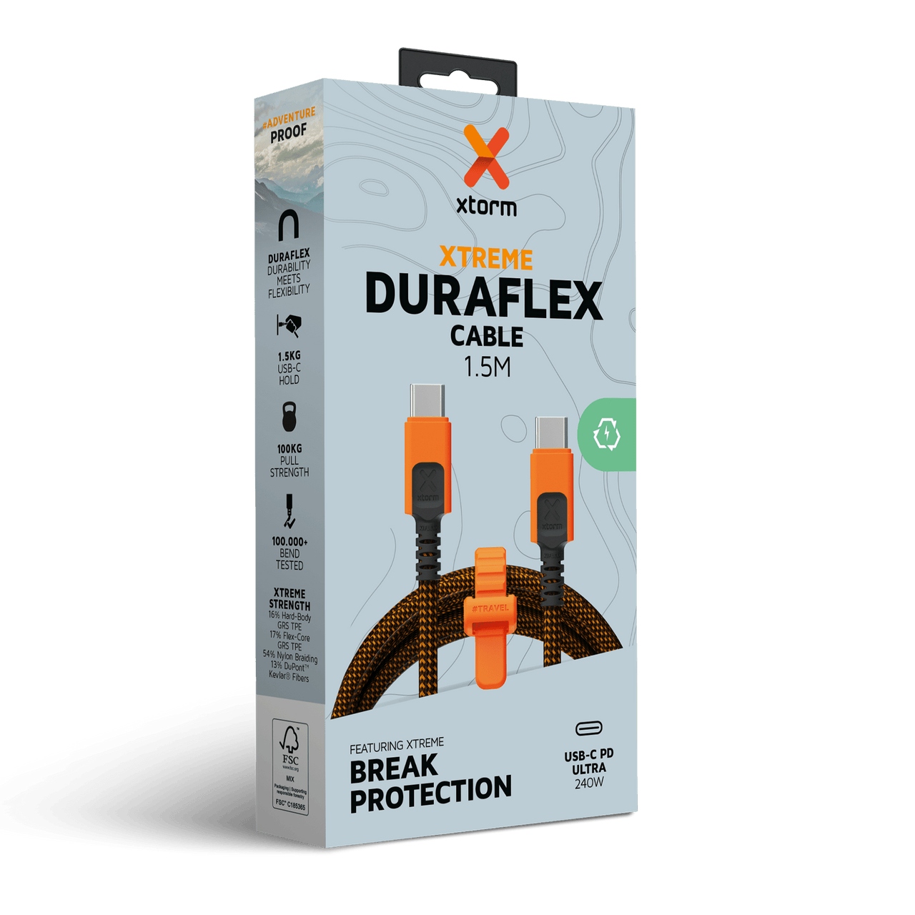 Xtreme Kabel USB - C PD Ultra 240W 1,5m - Xtorm NL