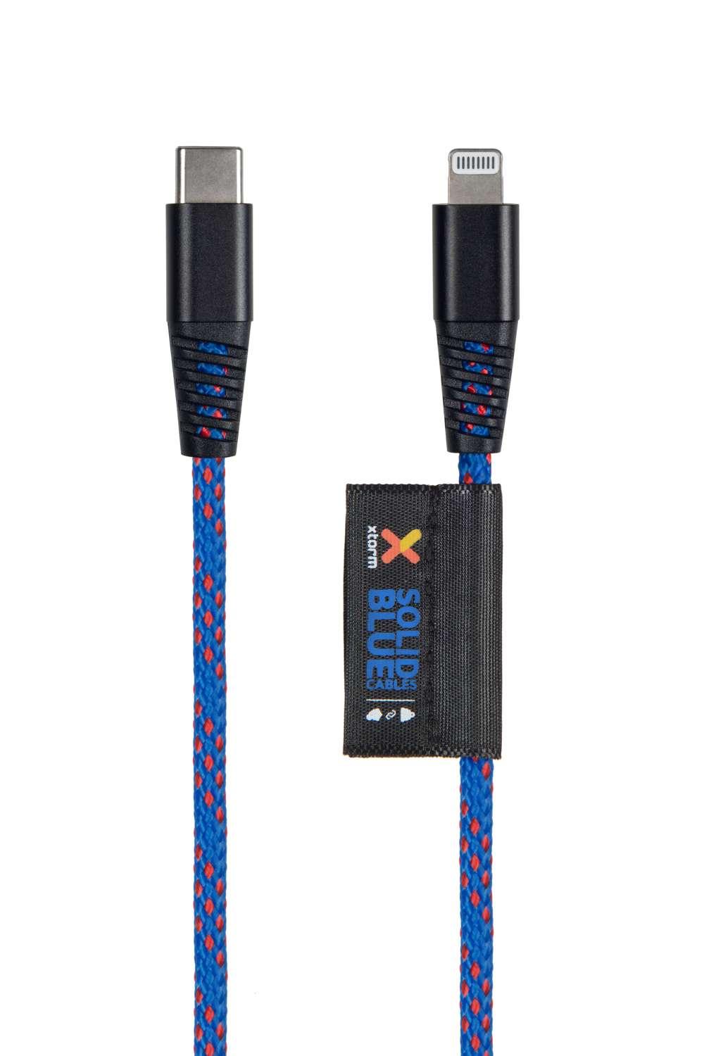 Xtorm Xtorm CS032 Solid Blue USB-C naar Lightning kabel - 1 meter